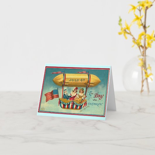 Glückwunsch 4. Juli Karte (Gelbe Blume)