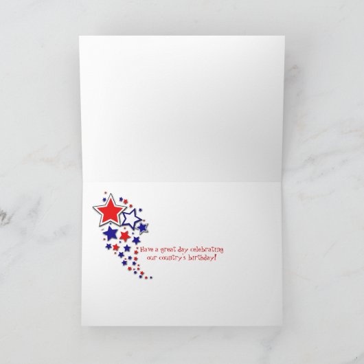 Glückwunsch 4. Juli Karte (Innenseite)