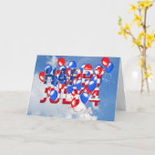 Glückwunsch 4. Juli Karte (Gelbe Blume)