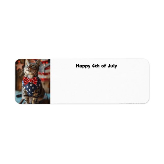 Glückwunsch 4. Juli Katze (Vorne)