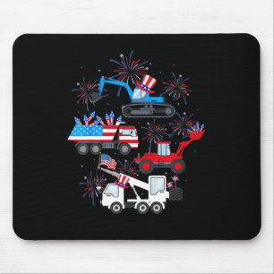Glückwunsch 4. Juli Kranwagen Bau Kleinkind Mousepad