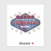 Glückwunsch 4. Juli Las Vegas Logo Decal für Auto Aufkleber (Blatt)