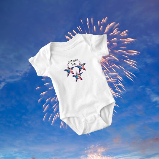 Glückwunsch 4. Juli "Lass Freedom Ring" Baby Bodys Baby Strampler