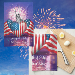 Glückwunsch 4. Juli "Lass Freedom Ring" Küchentüch Geschirrtuch