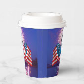 Glückwunsch 4. Juli "Lass Freedom Ring" Papier Cup Pappbecher (Rechts)