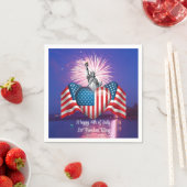 Glückwunsch 4. Juli "Lass Freedom Ring" Papier Nap Serviette (Beispiel)