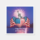 Glückwunsch 4. Juli "Lass Freedom Ring" Papier Nap Serviette (Vorderseite)