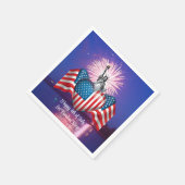 Glückwunsch 4. Juli "Lass Freedom Ring" Papier Nap Serviette (Ecke)