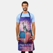 Glückwunsch 4. Juli "Lass Freedom Ring" Schürze (Getragen)