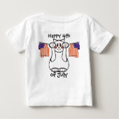 Glückwunsch 4. Juli - Lucky Cat Baby T-shirt (Rückseite)