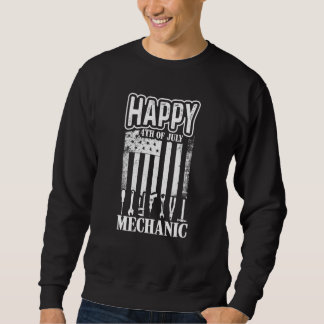 Glückwunsch 4. Juli Mechanische Gestaltung US-Flag Sweatshirt