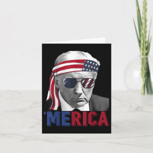 Glückwunsch 4. Juli Merica Trump American Flag USA Karte