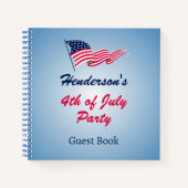 Glückwunsch 4. Juli mit amerikanischem Gästebuch Notizblock (Vorderseite)