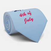 Glückwunsch 4. Juli mit amerikanischer Flagge Krawatte (Gerollt)