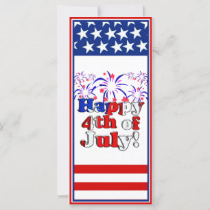 Glückwunsch 4. Juli mit Feuerwerk