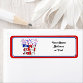 Glückwunsch 4. Juli mit Feuerwerk (Insitu)