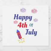 Glückwunsch 4. Juli Napkins Bierflaschenetikett (Einzelnes Label)
