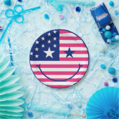 Glückwunsch 4. Juli Niedlich rot und blau Pappteller (Party)