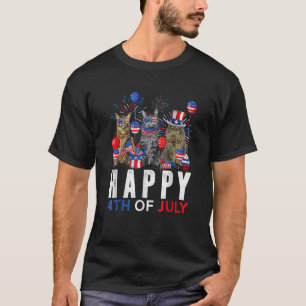 Glückwunsch 4. Juli Niedliche Patriotic Cats Ameri T-Shirt