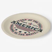 Glückwunsch 4. Juli Pappteller (Schrägansicht)