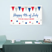 Glückwunsch 4. Juli Party Banner mit farbigen Fahn (Messeveranstaltung)