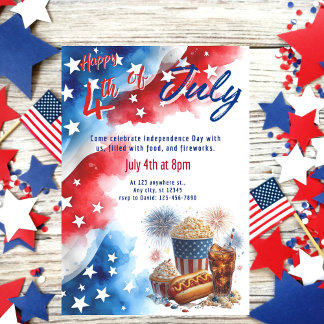 Glückwunsch 4. Juli Party Einladung