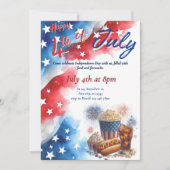 Glückwunsch 4. Juli Party Einladung (Vorderseite)