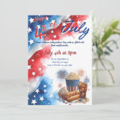 Glückwunsch 4. Juli Party Einladung (Stehend Vorderseite)
