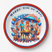 Glückwunsch 4. Juli Party Pappteller (Vorderseite)