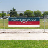 Glückwunsch 4. Juli Party Personalisiert Outdoor Banner (Insitu)