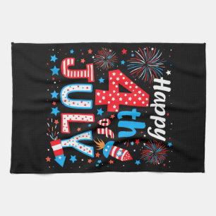 Glückwunsch 4. Juli Patriotic American Flag USA Geschirrtuch