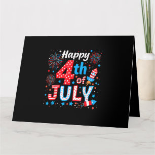 Glückwunsch 4. Juli Patriotic American Flag USA Karte