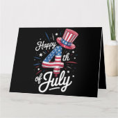 Glückwunsch 4. Juli Patriotic American Flag USA Karte (Vorderseite)