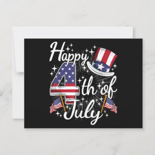 Glückwunsch 4. Juli Patriotic American Flag USA Mä Postkarte