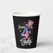 Glückwunsch 4. Juli Patriotic American Flag USA Pappbecher (Vorderseite)