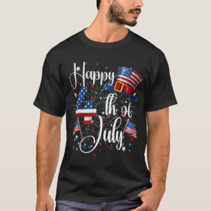 Glückwunsch 4. Juli Patriotic American Flag USA T-Shirt