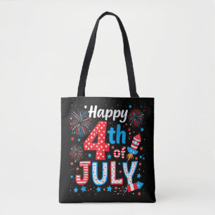 Glückwunsch 4. Juli Patriotic American Flag USA Tasche