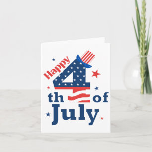 Glückwunsch 4. Juli Patriotic American USA Flag Me Karte