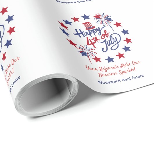 Glückwunsch 4. Juli Patriotic Business Personalisi Geschenkpapier (Rolleneckpunkt)