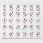 Glückwunsch 4. Juli Patriotic Business Personalisi Geschenkpapier (Flach)