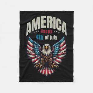 Glückwunsch 4. Juli - Patriotische Adler Männer Fleecedecke