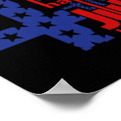 Glückwunsch 4. Juli Patriotische Adlerflagge 4. Ju Poster (Ecke)