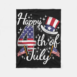 Glückwunsch 4. Juli Patriotische amerikanische Fah Fleecedecke