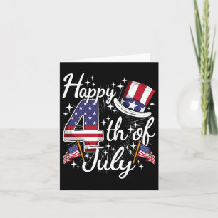 Glückwunsch 4. Juli Patriotische amerikanische Fah Karte