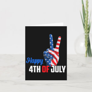 Glückwunsch 4. Juli Peace America Independence Day Karte