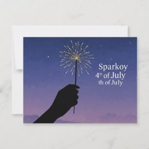 Glückwunsch 4. Juli Pfoten für Freiheit Postkarte