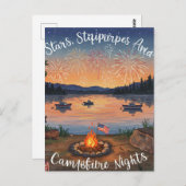 Glückwunsch 4. Juli Pfoten für Freiheit Postkarte (Vorne/Hinten)