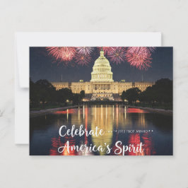 Glückwunsch 4. Juli Pfoten für Freiheit Postkarte