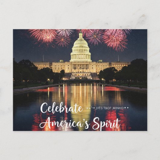 Glückwunsch 4. Juli Pfoten für Freiheit Postkarte (Vorderseite)