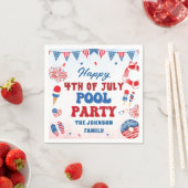 Glückwunsch 4. Juli Pool Party Sommer Serviette (Beispiel)
